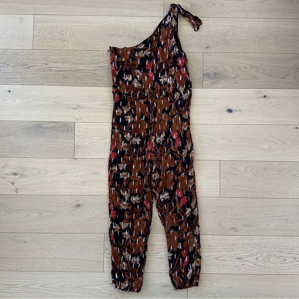 Anthropologie Maeve One Shoulder Jumpsuit